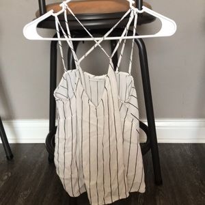 a tank top (white w black stripes)
